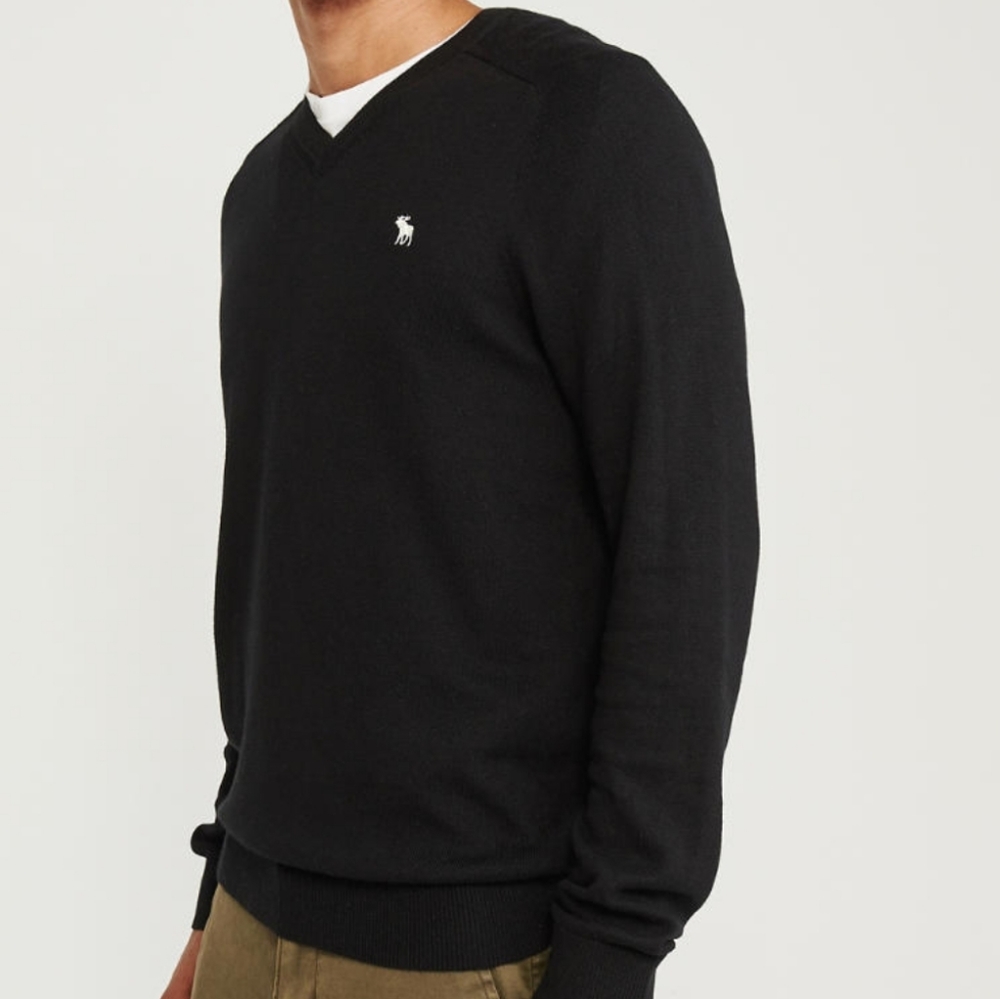 Abercrombie Cashmere V-Neck men's sweater L - Picture 4 of 9
